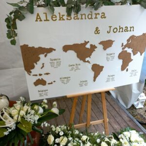 Plan de table carte du monde 75 x 105 cm - location