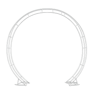 Arche arrondie blanche - H 220 x L 240 cm