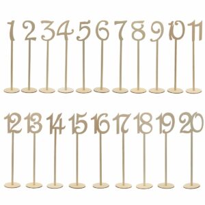 Numéro de table doré H 35 cm