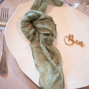 Serviette en gaze vert sauge