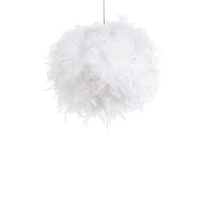 Boule de plumes blanches - D 10 cm