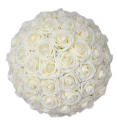 Boule de roses blanche - D 40 cm