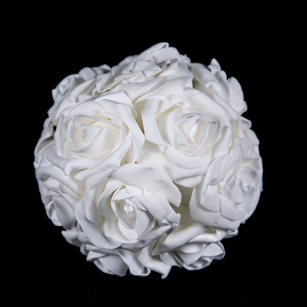 Boule en feutre blanc - D 15 cm