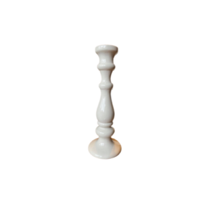 Bougeoir gris sur pied - 20 cm