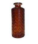 Bouteille motif ambre allongée (modèles divers) - H 13 cm