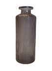 Bouteille motif gris allongée (modèles divers) - H 13 cm