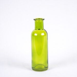 Petite bouteille en verre vert - 16 cm
