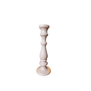 Bougeoir rose sur pied - 20 cm