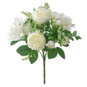 Bouquet de banc artificiel blanc - D 25 cm