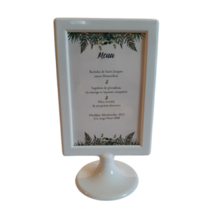 Cadre sur pied blanc 10 x 15 cm - hors impression