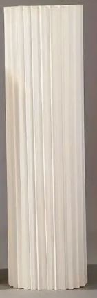 Colonne blanche striée en carton - H 100 cm
