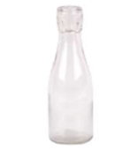 Petite bouteille en verre transparent - 13 cm