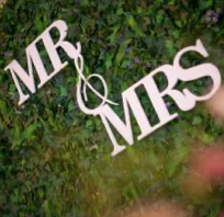 Lettres MR & MRS en bois XXL (avec ou sans arceau) - H 80 cm