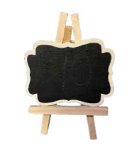 Mini chevalet en bois avec tableau 10 cm