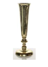 Vase trompette doré - 58 cm