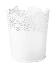 Pot blanc dentelle - H 8 cm