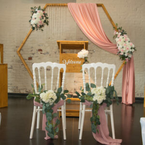 Drapé  vieux rose pour arche - 5,5 m x 70 cm