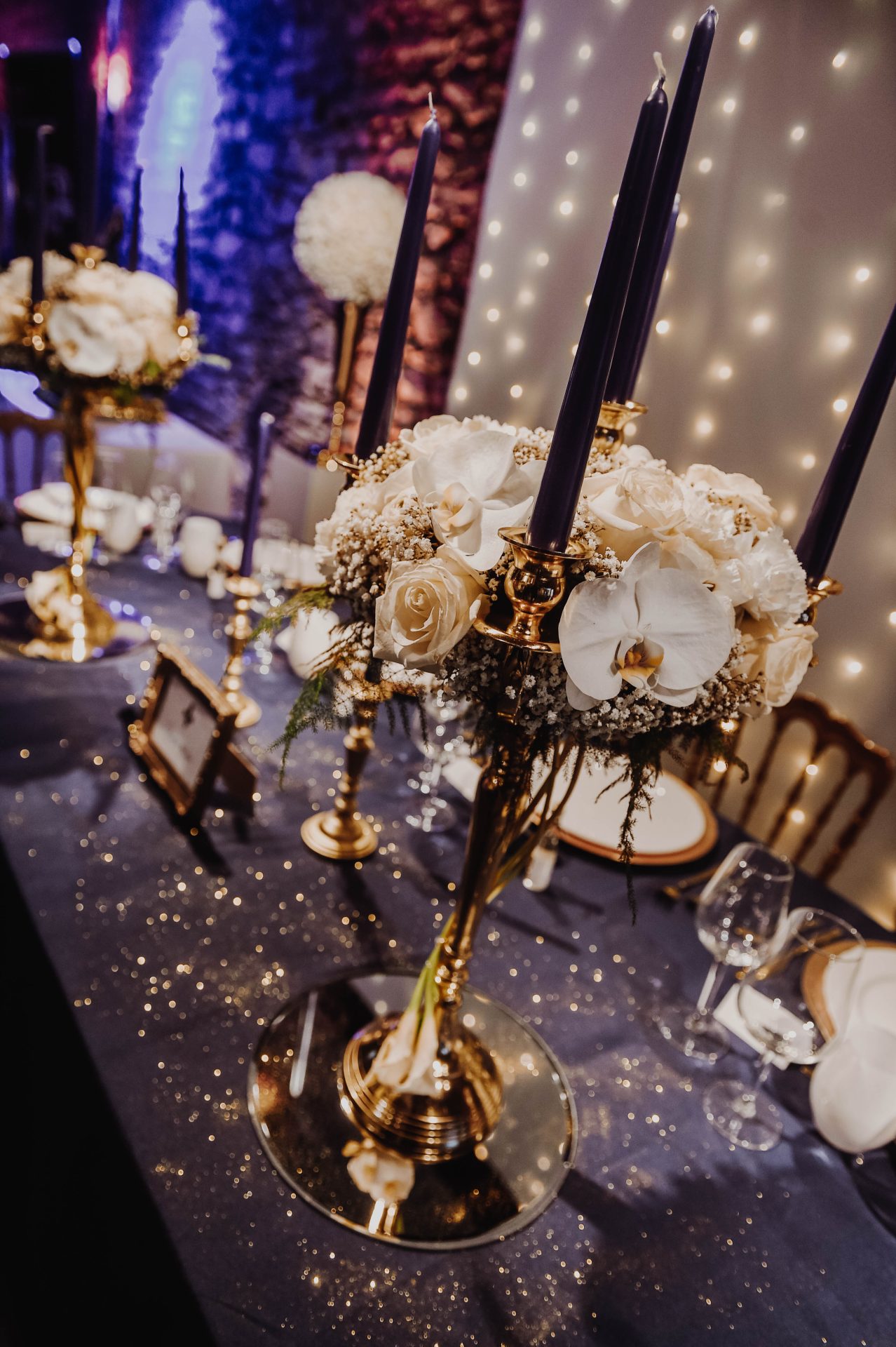 Chandelier doré – 60 cm – Image 3