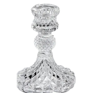 Bougeoir cristal transparent - 10,5 cm