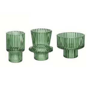 Bougeoir cristal vert (modèle divers)