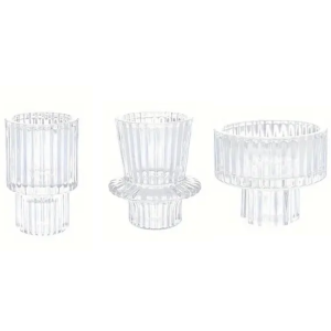 Bougeoir cristal transparent (modèle divers)