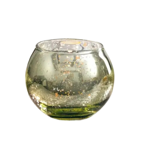 Photophore rond irisé vert - 5 cm