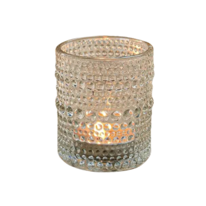 Bougeoir transparent motif - 6,5 x 5 cm (modèle divers)