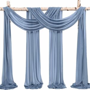 Drapé bleu gris pour arche - 5,5 m x 70 cm