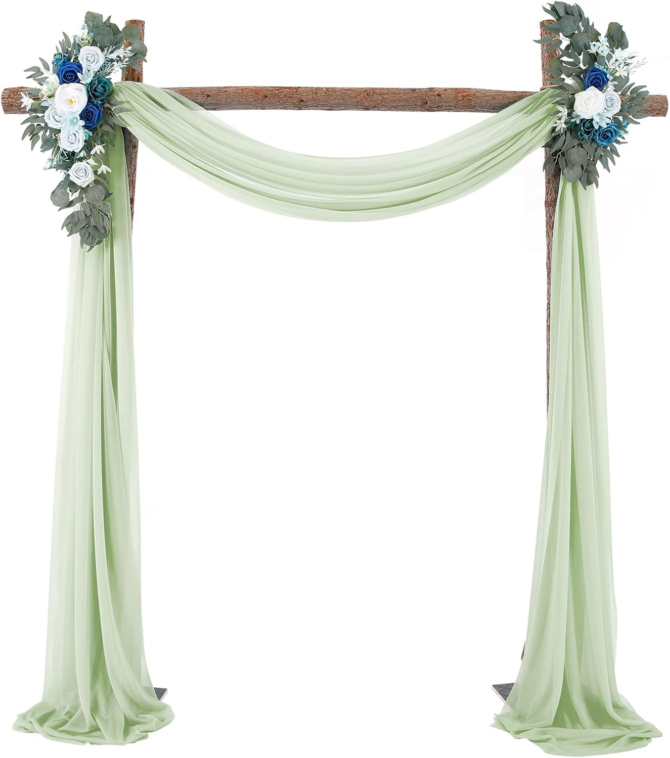 Drapé mousseline vert sauge - 5,5 m x 70 cm