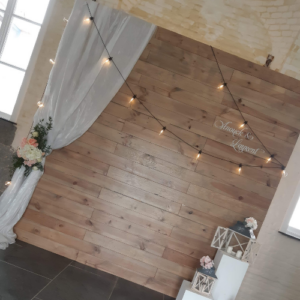 Fond en bois avec flocage - Hors déco - 220 cm