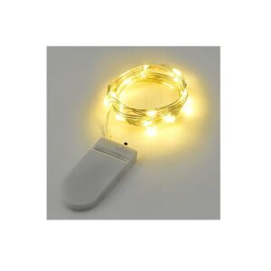 Guirlande led blanc chaud sur pile - 2 m