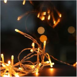 Guirlande led blanc chaud sur prise - 10 m