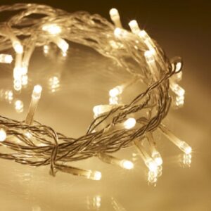 Guirlande led blanc chaud sur prise - 6 m