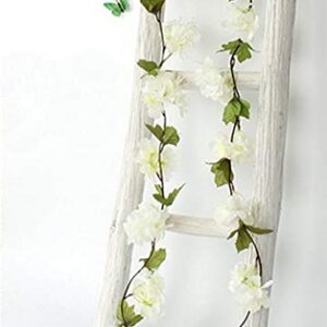 Guirlande de fleurs blanches - 235 cm