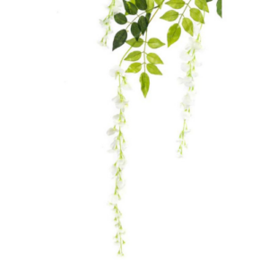 Branche de glycine blanche artificielle - L 120 cm