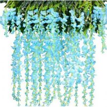 Branche de glycine bleue artificielle - L 120 cm