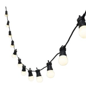 Guirlande guinguette LED blanc chaud sur prise  -  10 m