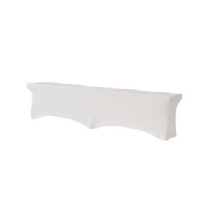 Housse de banc en lycra blanc – 180 x 28 cm
