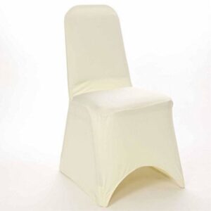 Housse de chaise en lycra ivoire