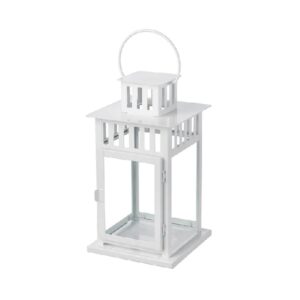 Lanterne blanche métal – H 28 cm