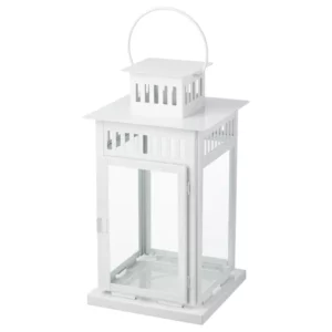 Lanterne blanche métal - 44 cm