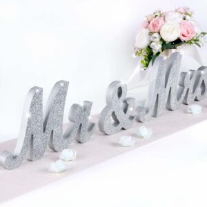 Lettres MR & MRS argenté - H 15 cm