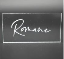 Marque place plexi avec flocage