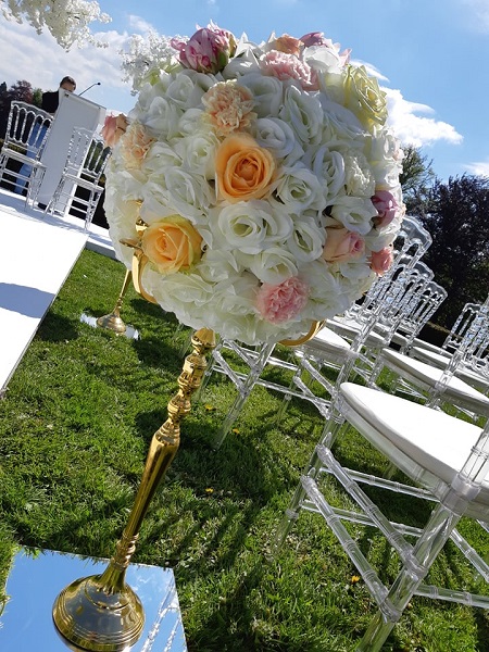 Chandelier doré – 60 cm – Image 2