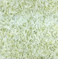 Mur de fleurs blanches - 240 x 240 cm