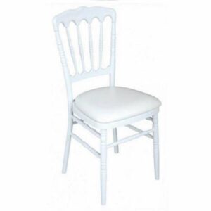 Chaise Napoléon blanche avec assise blanche