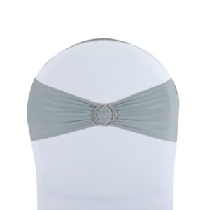 Nœud en lycra argent avec broche argentée