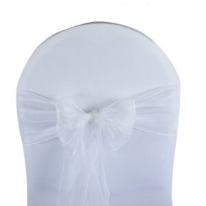 Nœud en organza blanc