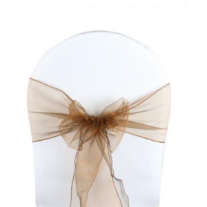 Nœud en organza chocolat