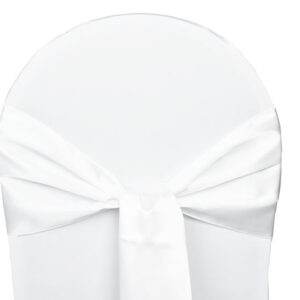 Nœud en satin blanc